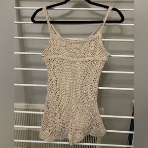 It's Our Time Cream Crochet Tank Top